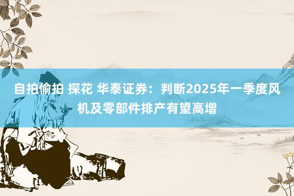 自拍偷拍 探花 华泰证券：判断2025年一季度风机及零部件排产有望高增